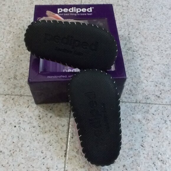 NWB PEDIPED Infant sandal soft soled leather 1739 EMME PINK summer flower - Picture 5 of 6